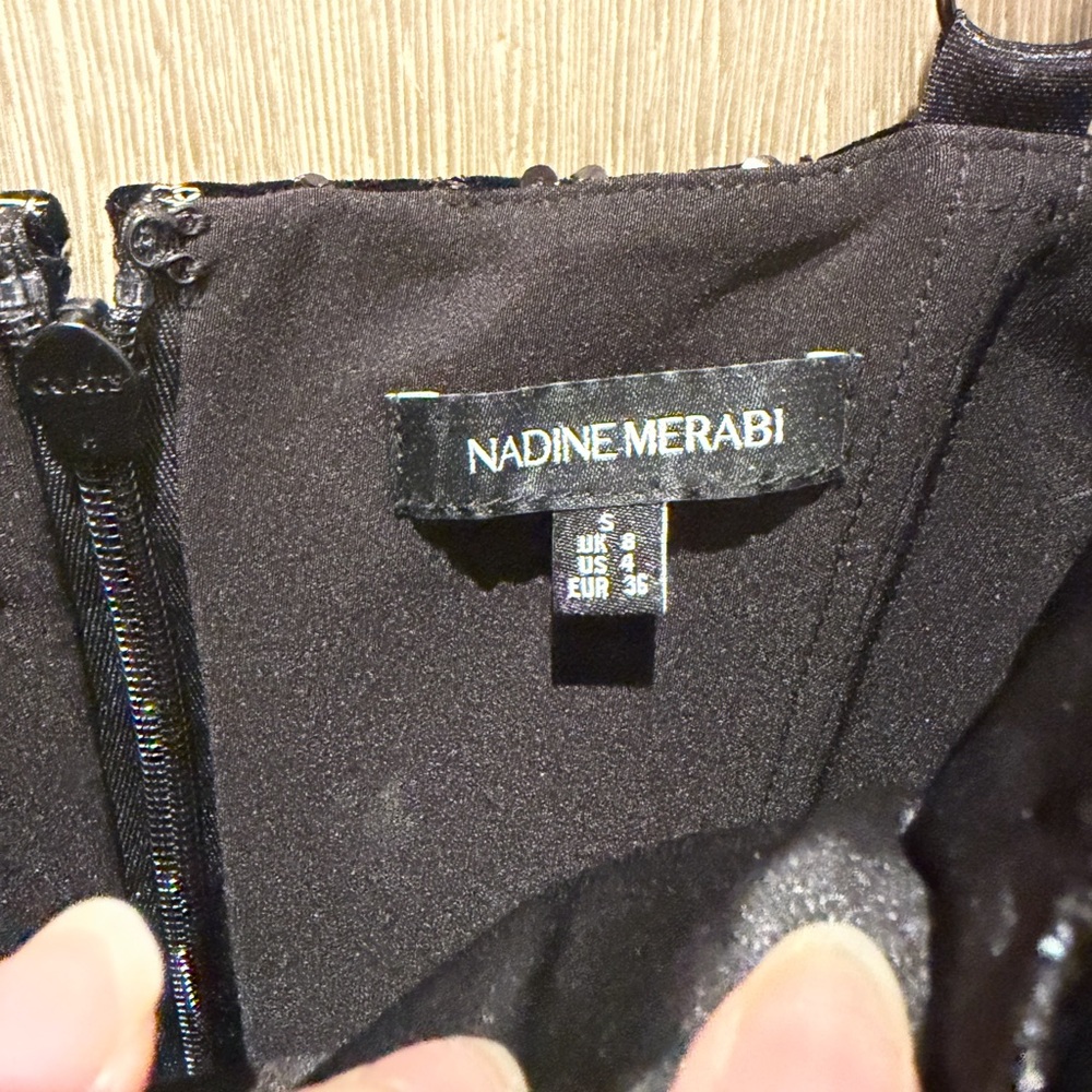 NADINE MERABI Black Sequin Jumpsuit - Picture 13 of 16